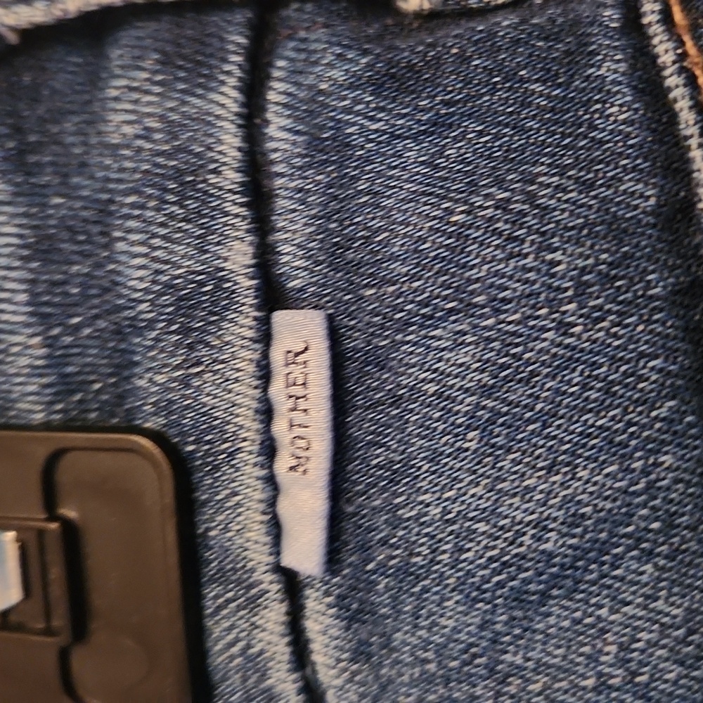 MOTHER Midnight Blue Ripped Skinny Jeans - Picture 5 of 5